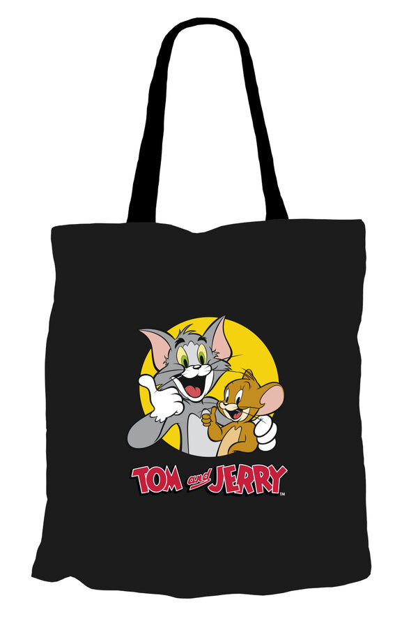Tom and Jerry 013 Black Tote Bag