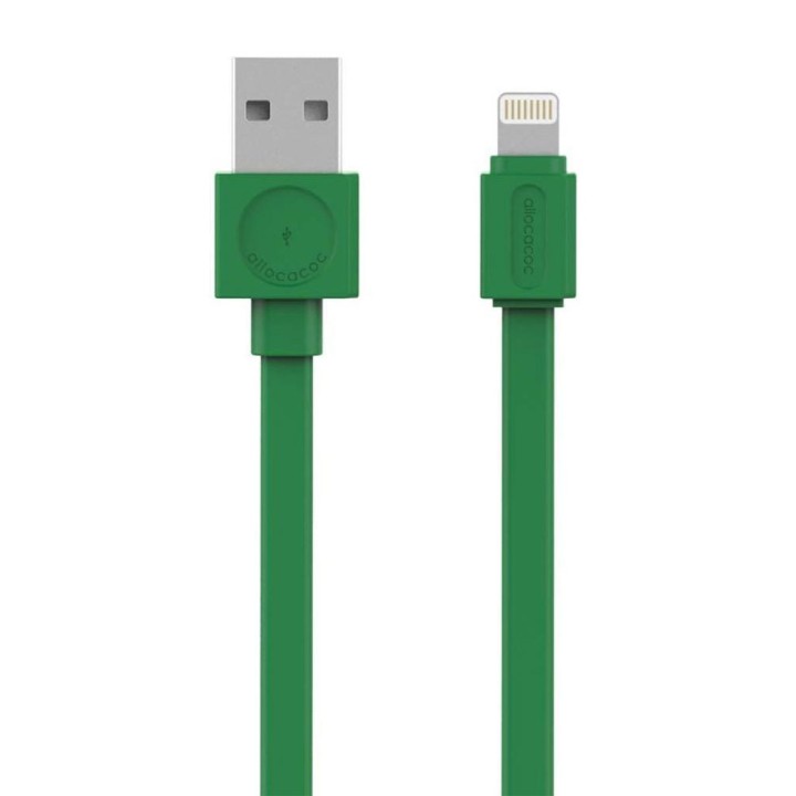 USBcable Lightning Flat GREEN