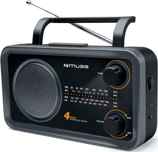 Analog radio FM AUX Black