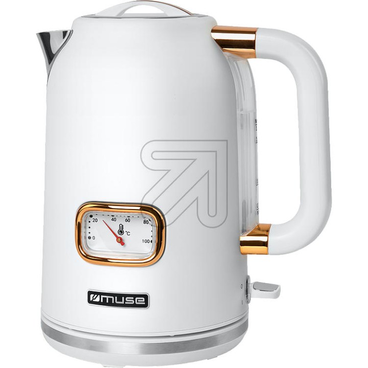 Muse Stainless steel kettle 1.7L 2200W White