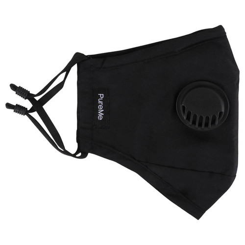 PureMe Reusable / Adjustable Mask Cotton 2 pcs N95 filters inside the package / Black