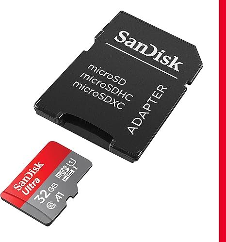 SANDISK Ultra Android MicroSDHC 32GB + SD Adapter + Memory Zone App 120Mb/s A1 Class 10