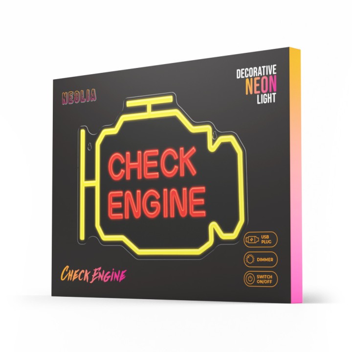 Neolia Neon PLEXI LED CHECK ENGINE yellow red NNE21