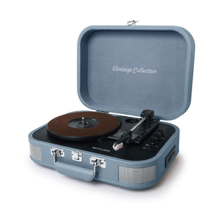 Muse Bluetooth Turntable USB Light Blue