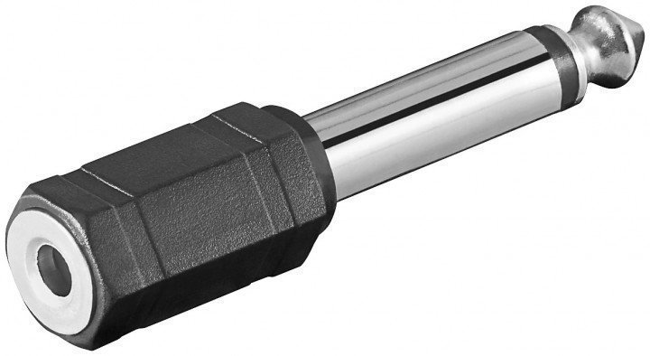 Adapter plug 6.35mm mono plug to 3.5mm mono