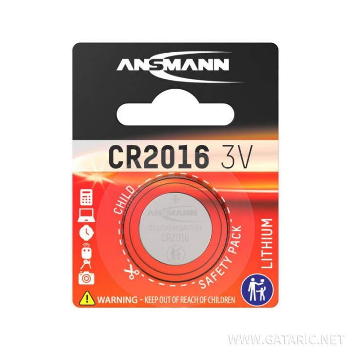 ANSMANN CR2016 3V, Non-Rechargeable Batteries, Coin Cells