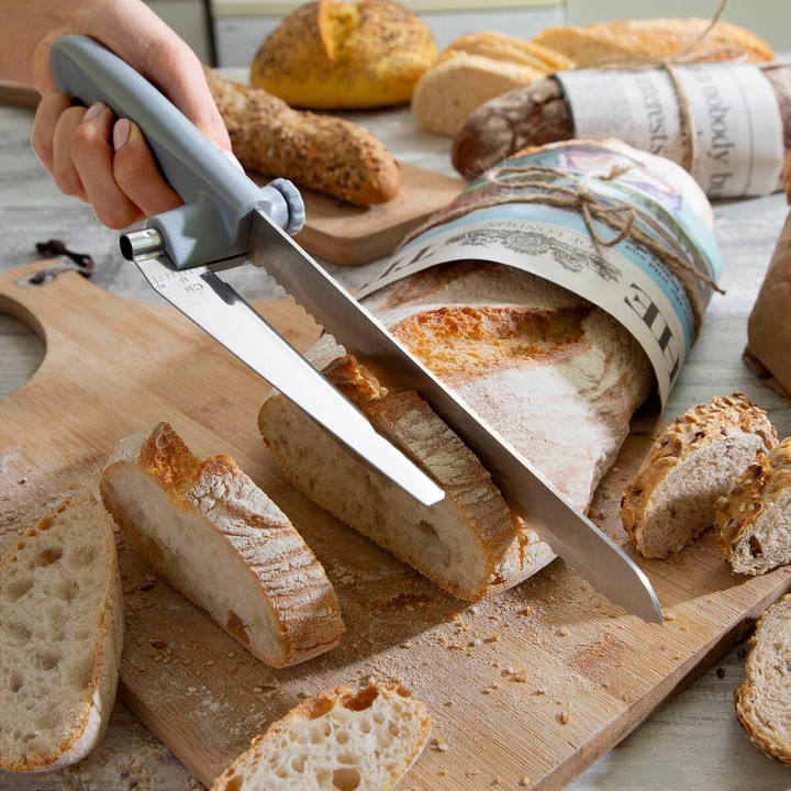 INNOVAGOODS BREAD KNIFE WITH ADJUSTABLE CUTTING GUIDE KUTWAY