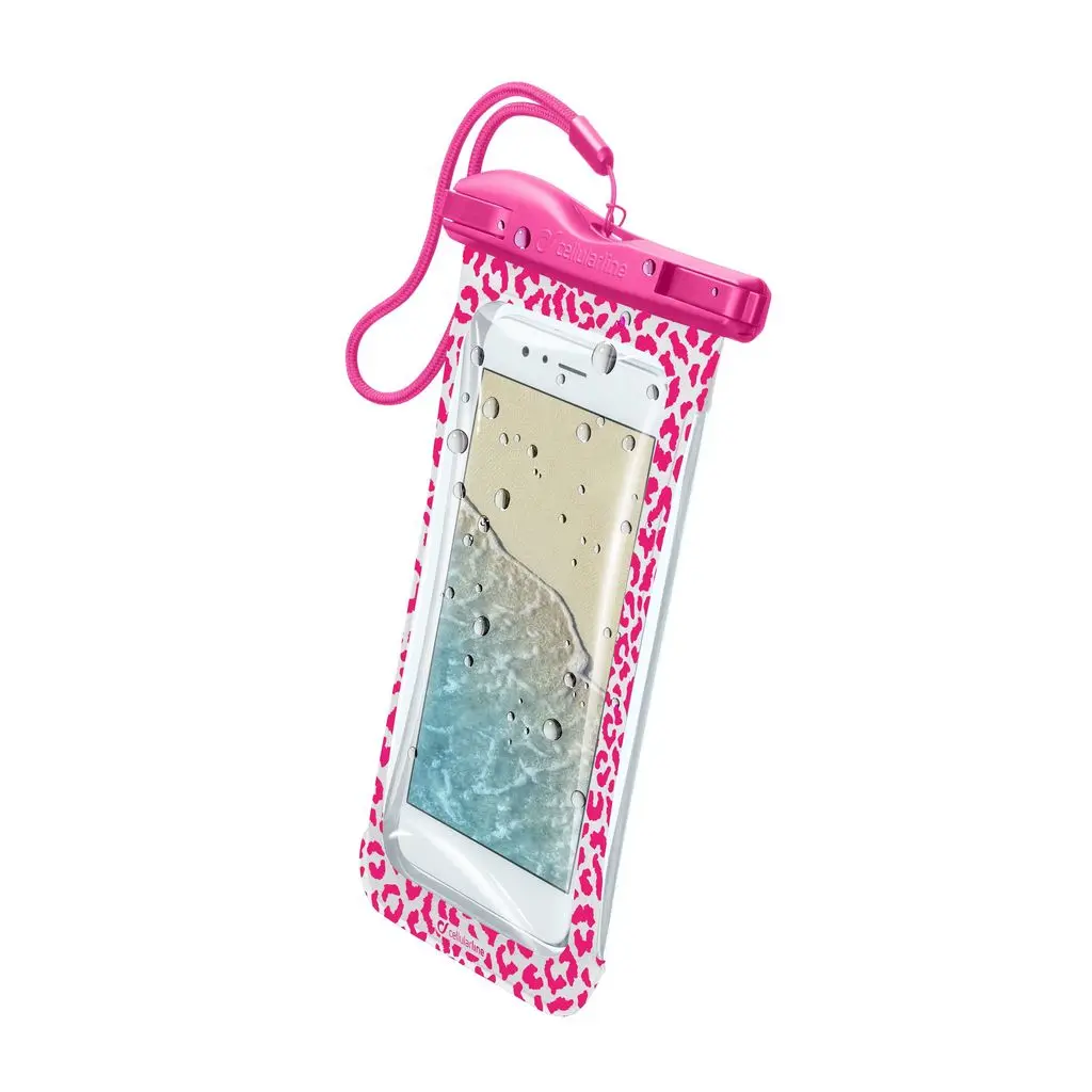 Cellularline VOYAGER18P Outdoor pouch Universal Pink transparent
