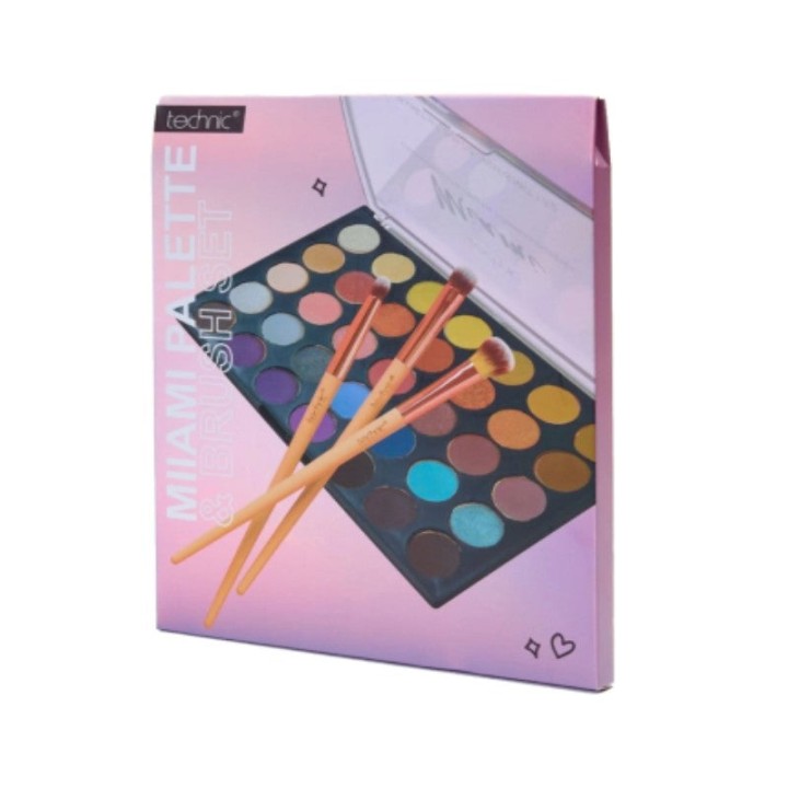 Technic Miami Eyeshadow Palette & Brushes Set
