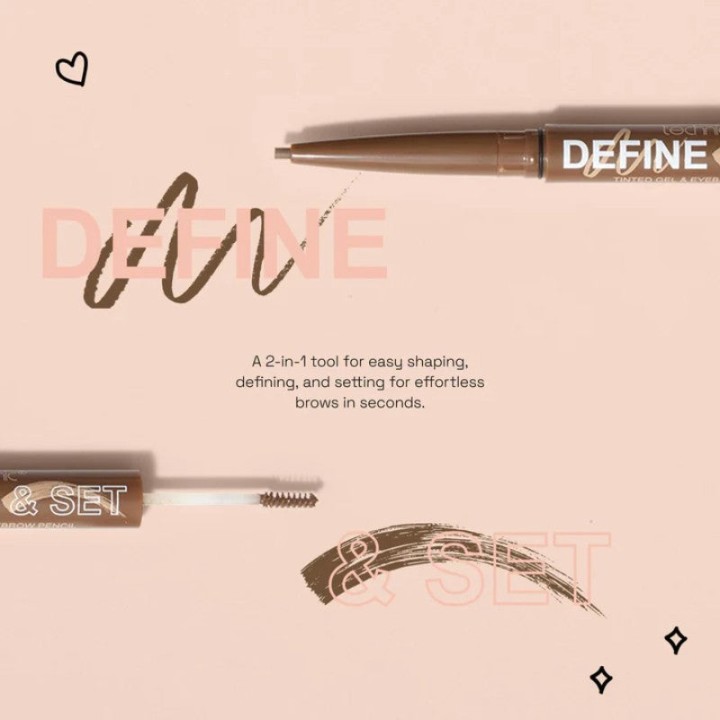 Technic Define & Set Tinted Gel & Eyebrow Pencil - Brunette