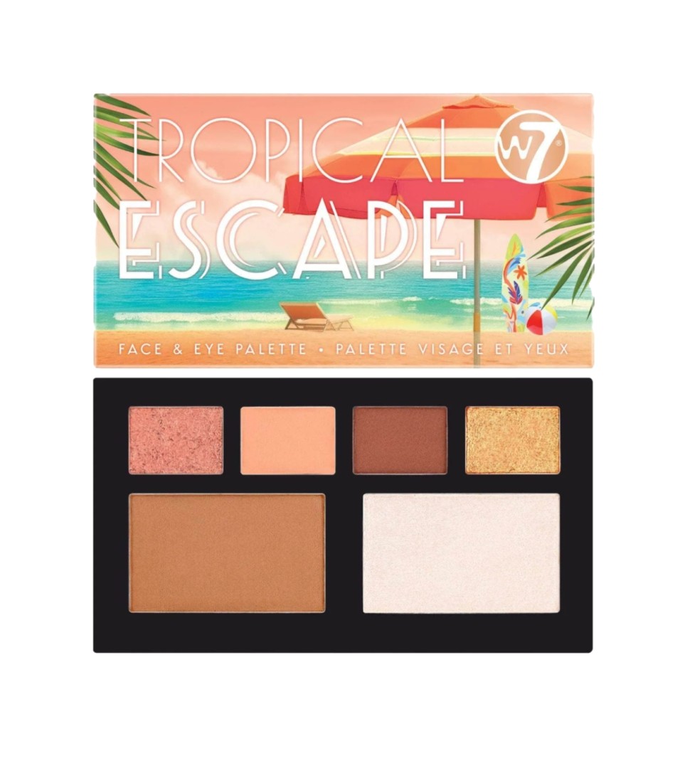 W7 Tropical Escape Face&Eye Palette-Bronze Bliss L/M.