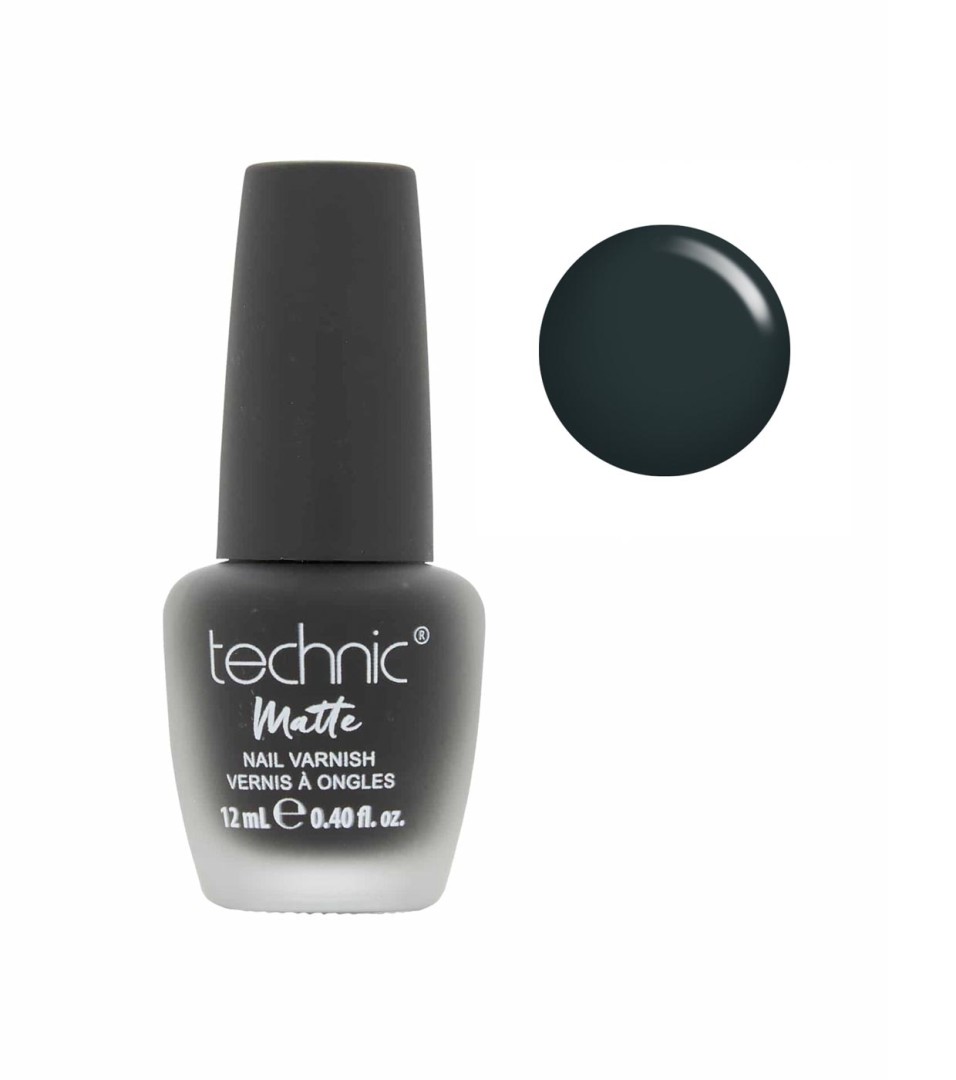 Technic Matte Nail Varnish Matte Black
