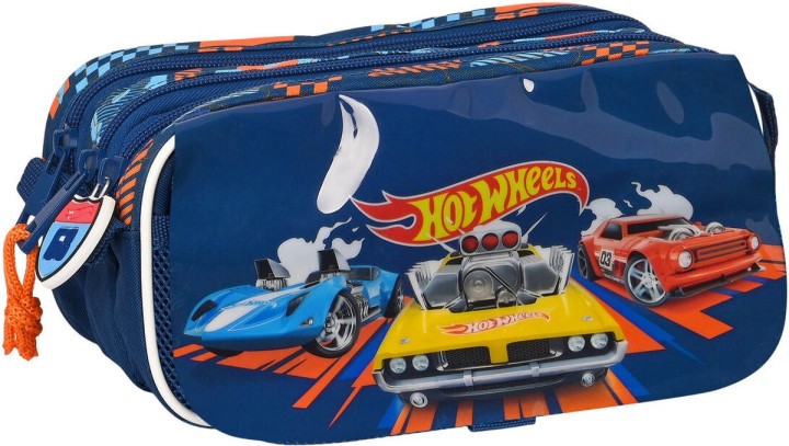 Safta Triple Pencil Case Hot Wheels