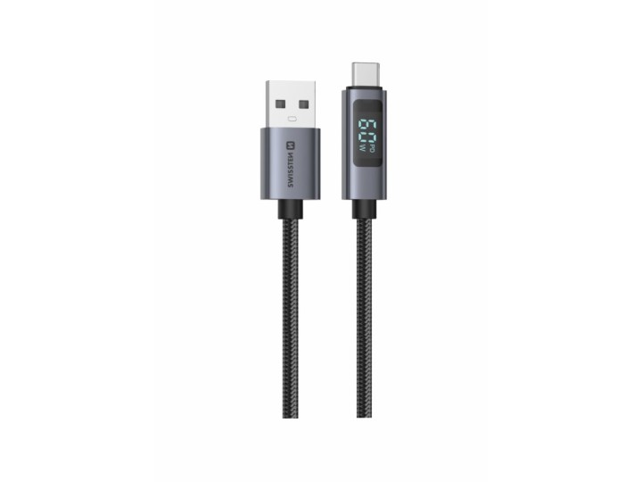 Swissten Lcd Cable Usb-A To Usb-C 1.5M