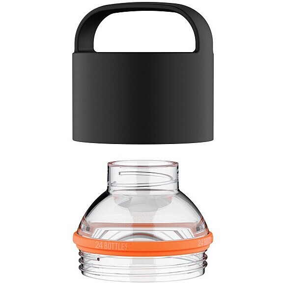 24Bottles Spin Bottle Lid Black And Clear Mouth