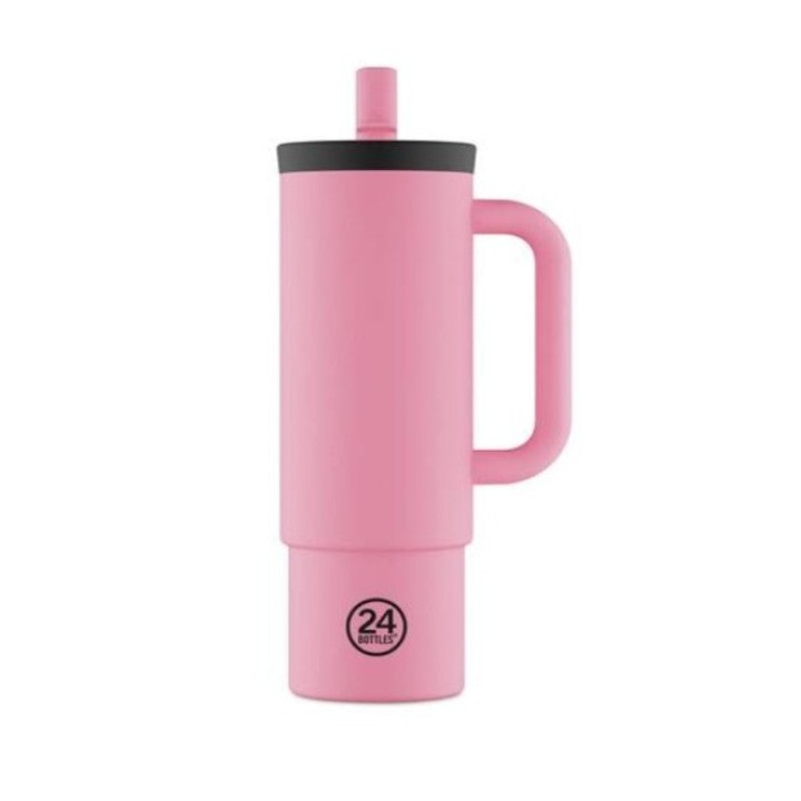 24Bottles Straw Cup 800Ml Flamingo