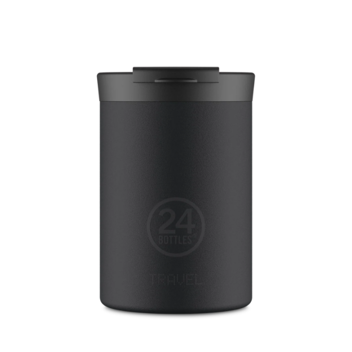 24Bottles Travel Tumbler 350Ml Stone Tuxedo Black