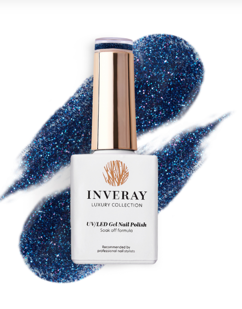 INVERAY UV/LED gel polishes- No. 161 AQUAMARINE SPARKLE