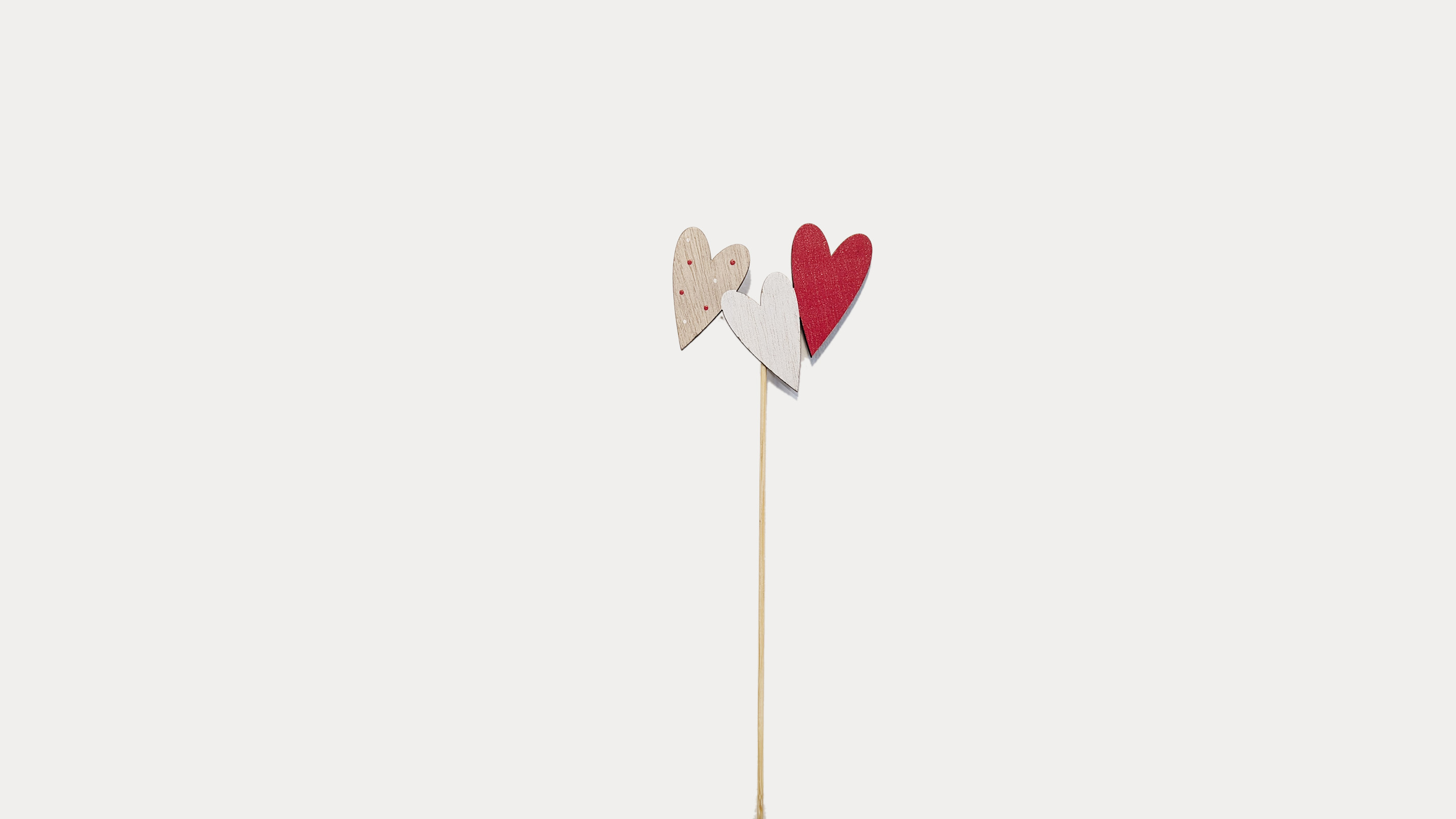 Three Hearts Wooden Stick