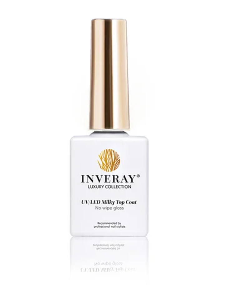 Inveray UV/LED Milky White Hard Top Coat – No Wipe