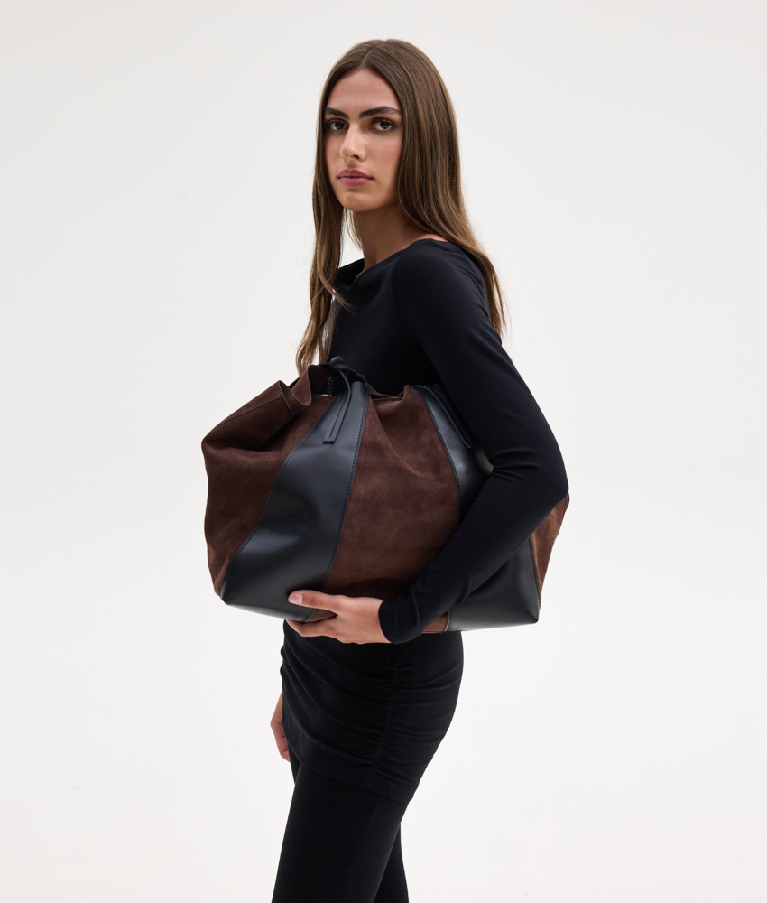 Alyssa Tote Bag Fw25-26 Black Brown