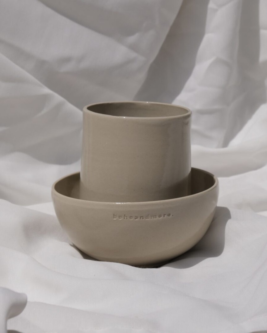 Vele Bowl Beige Glossy