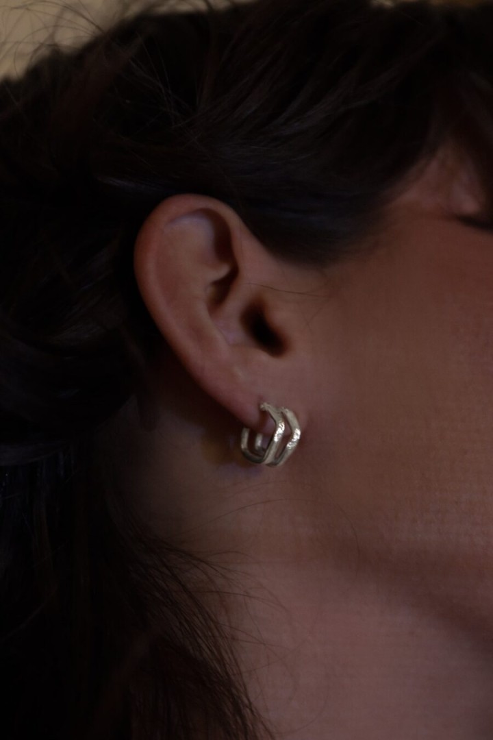 Na163 Rhomb Clip Earrings