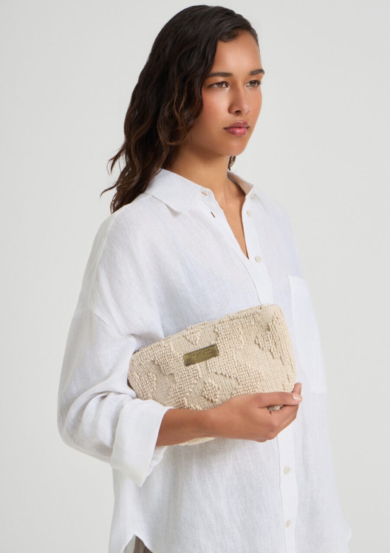 Marsala Mini Clutch / Natural