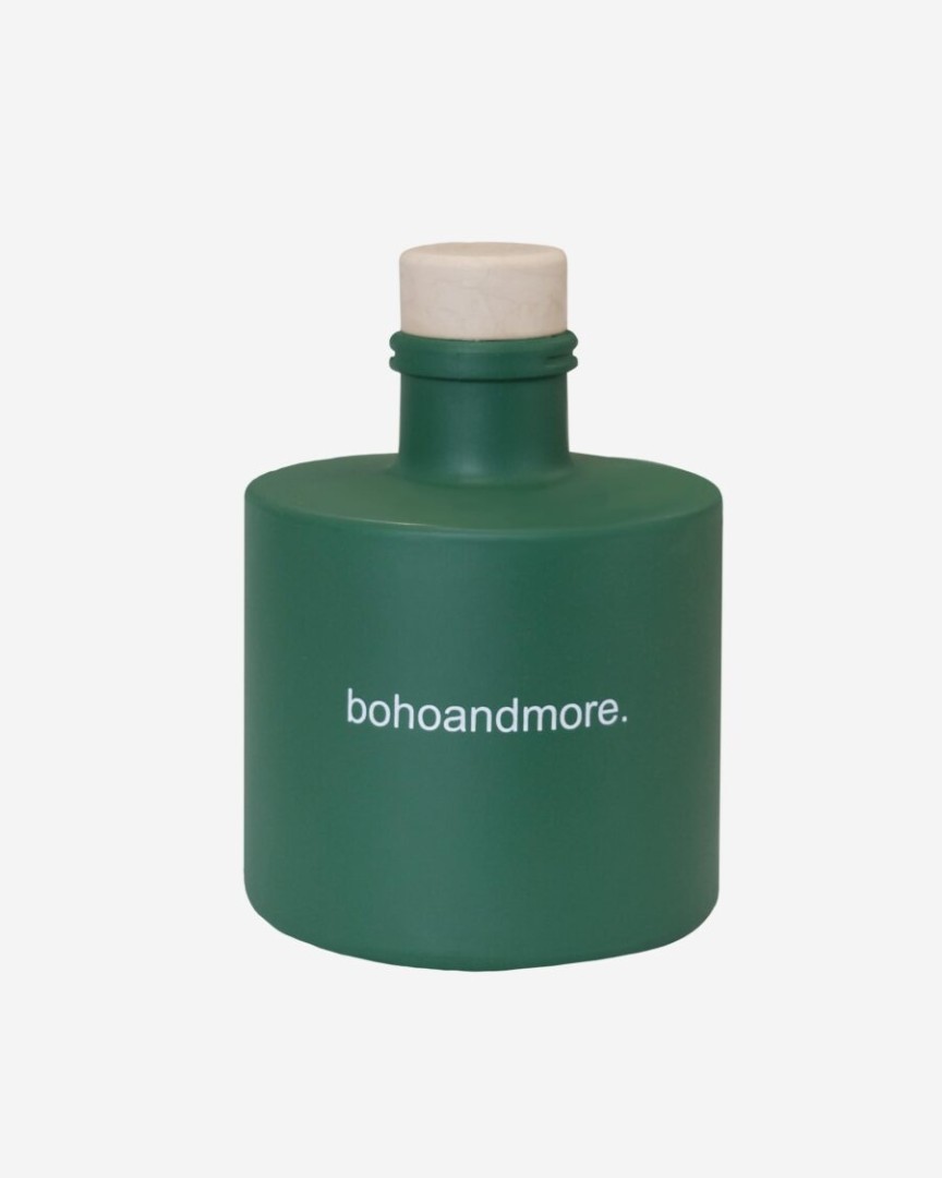 Diffuser Round Glass Bottle / Green Color / 200Ml