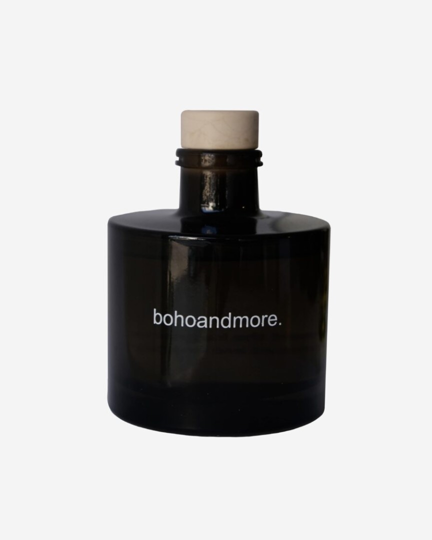 Diffuser Round Glass Bottle / Black Color / 200Ml