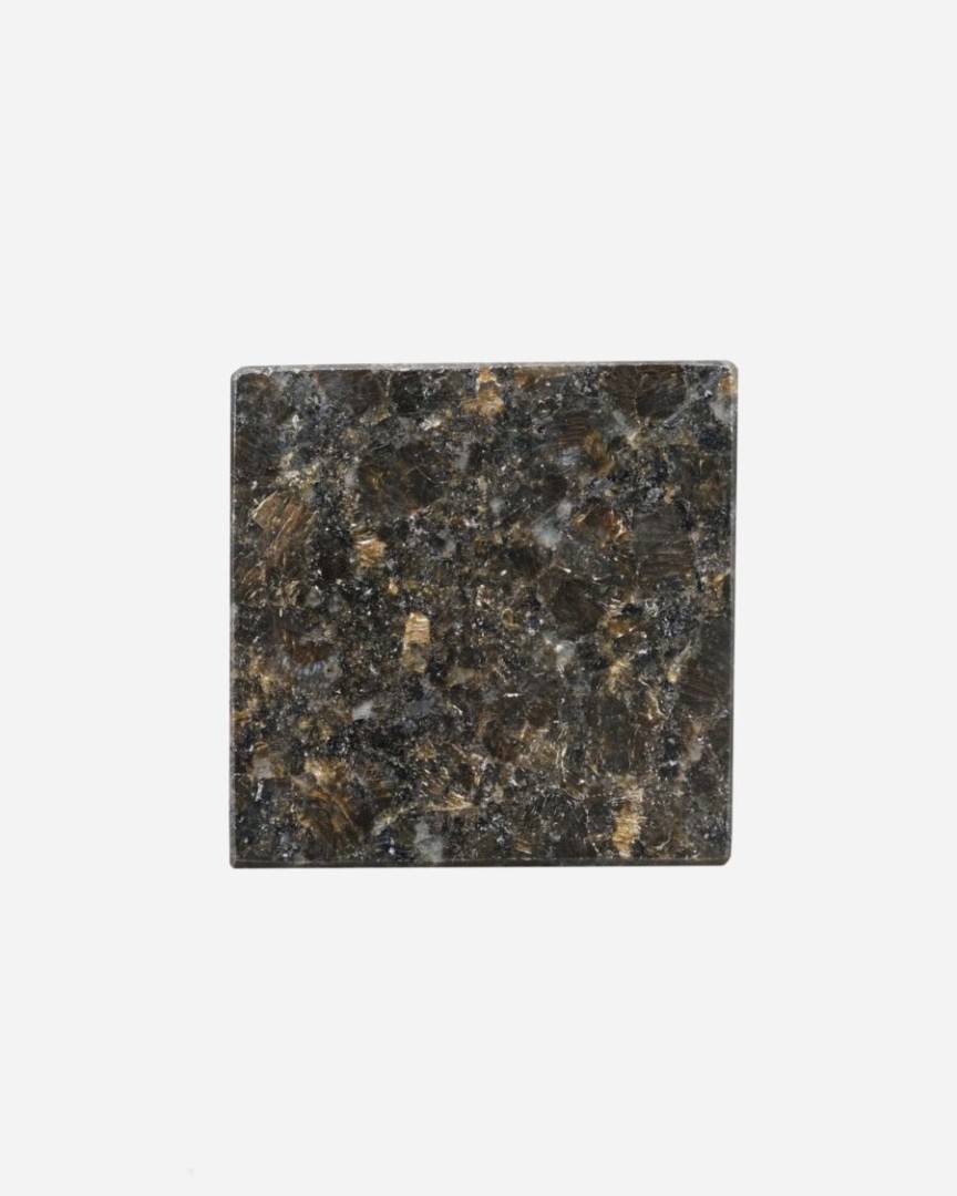 Marble Coaster / Black Glossy / Square