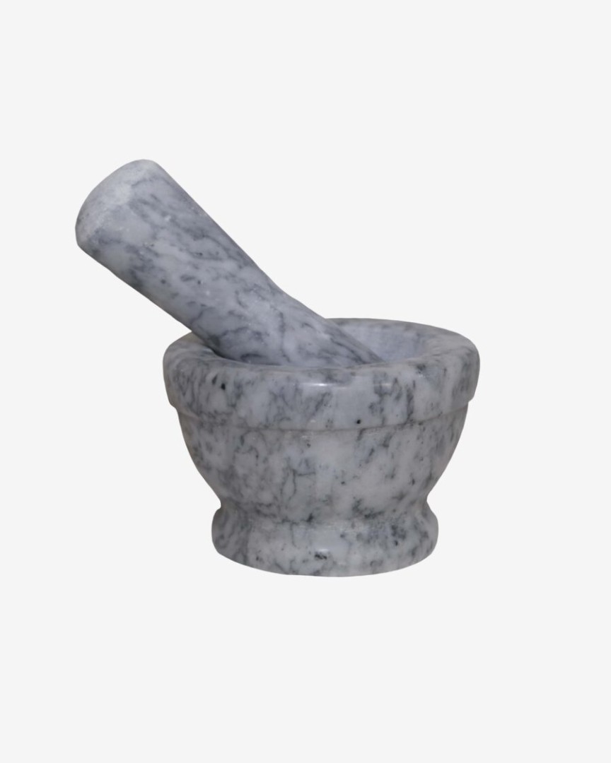 Mortar And Pestle / Marble / Grey
