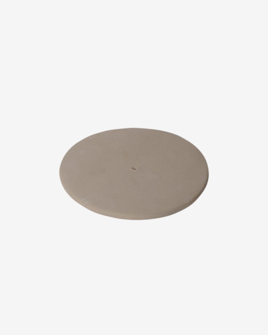 Flat Incense Holder Beige Clay