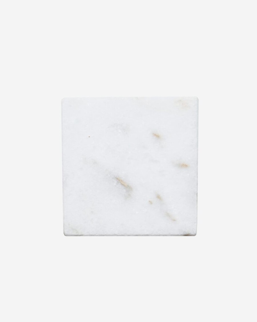 Marble Coaster / White / Square