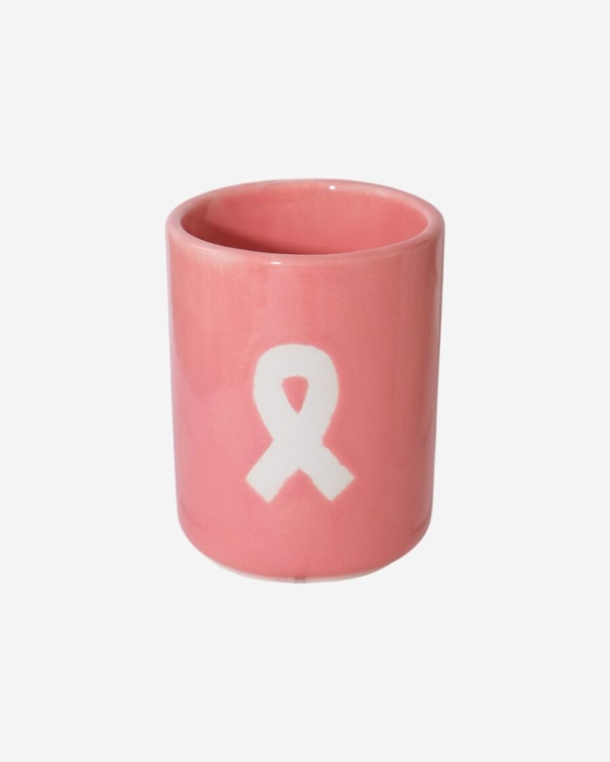Cagliari Mug With Breast Cancer Logo Pink