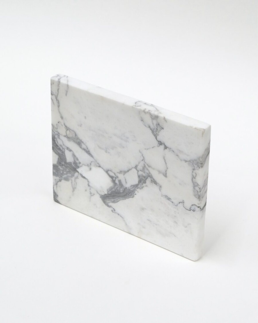 Marble Tray / White With Grey / Square / L