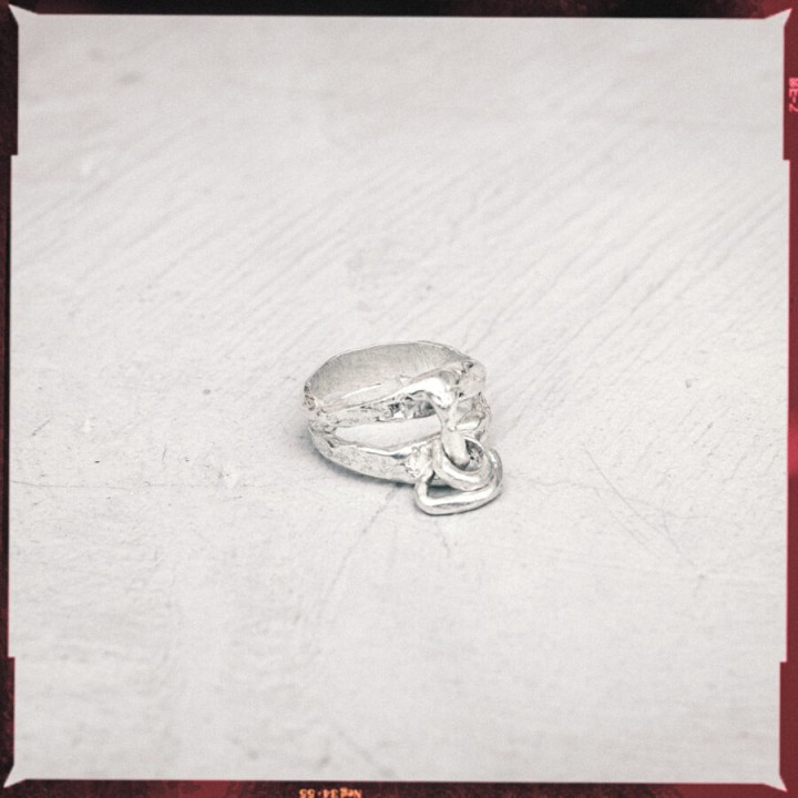 Na172 Double Hanging Hoop Ring