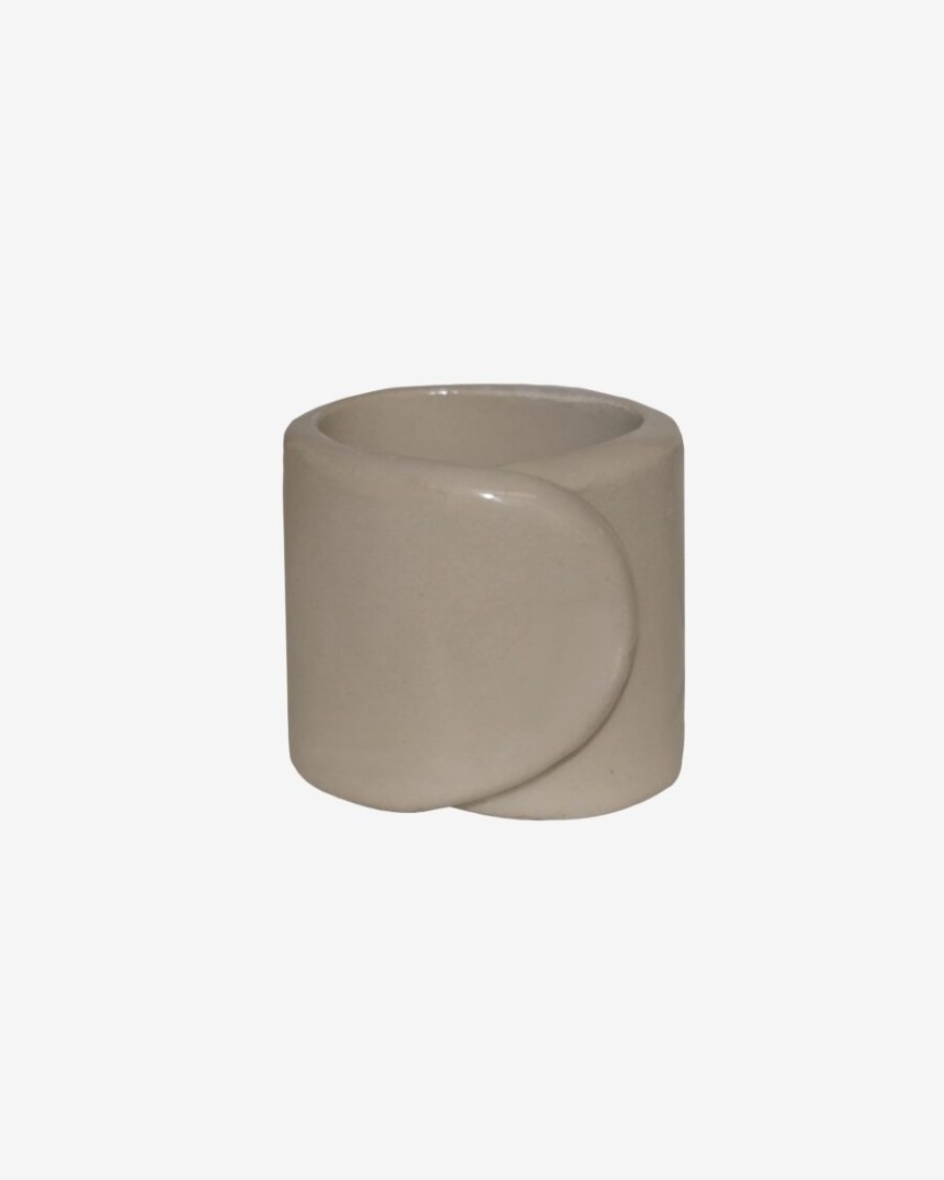 Porvenir Napkin Ring Beige Glossy