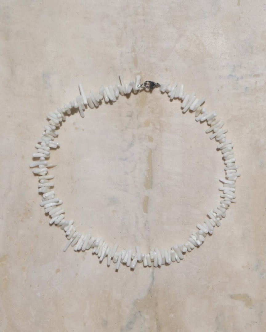 Coral White Love Necklace