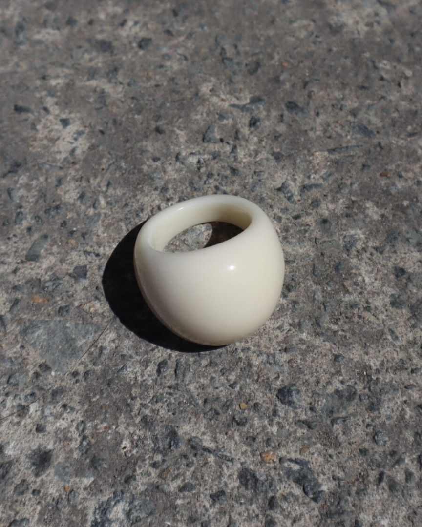 Kibiri Ring Beige Chunky