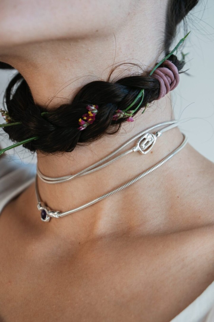 Na238 Stone Double Necklace