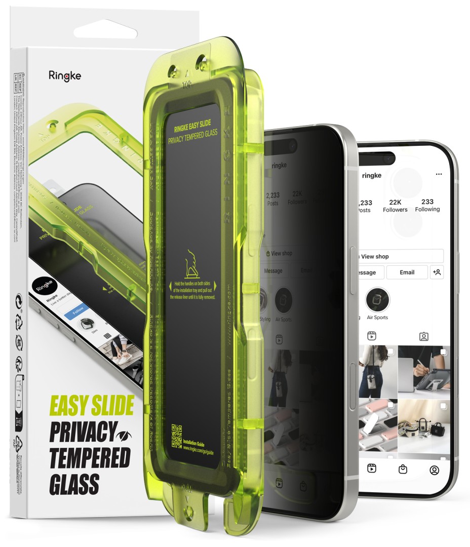 iPhone 17 - Easy Slide Privacy Tempered Glass (2x)