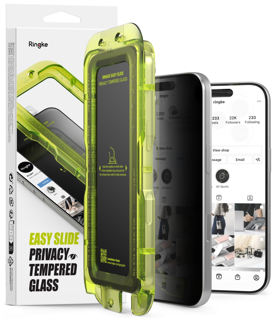 iPhone 17 Pro - Easy Slide Privacy Tempered Glass (2x)