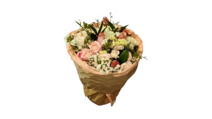 Vintage Pink Bouquet With Mini Roses