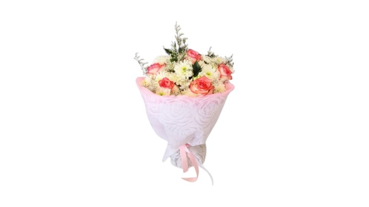 Peach Bouquet with Roses