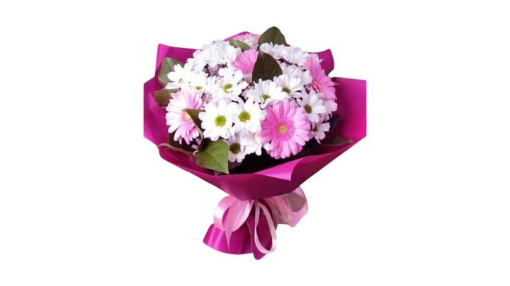 Fuchsia Bouquet with Gerberas