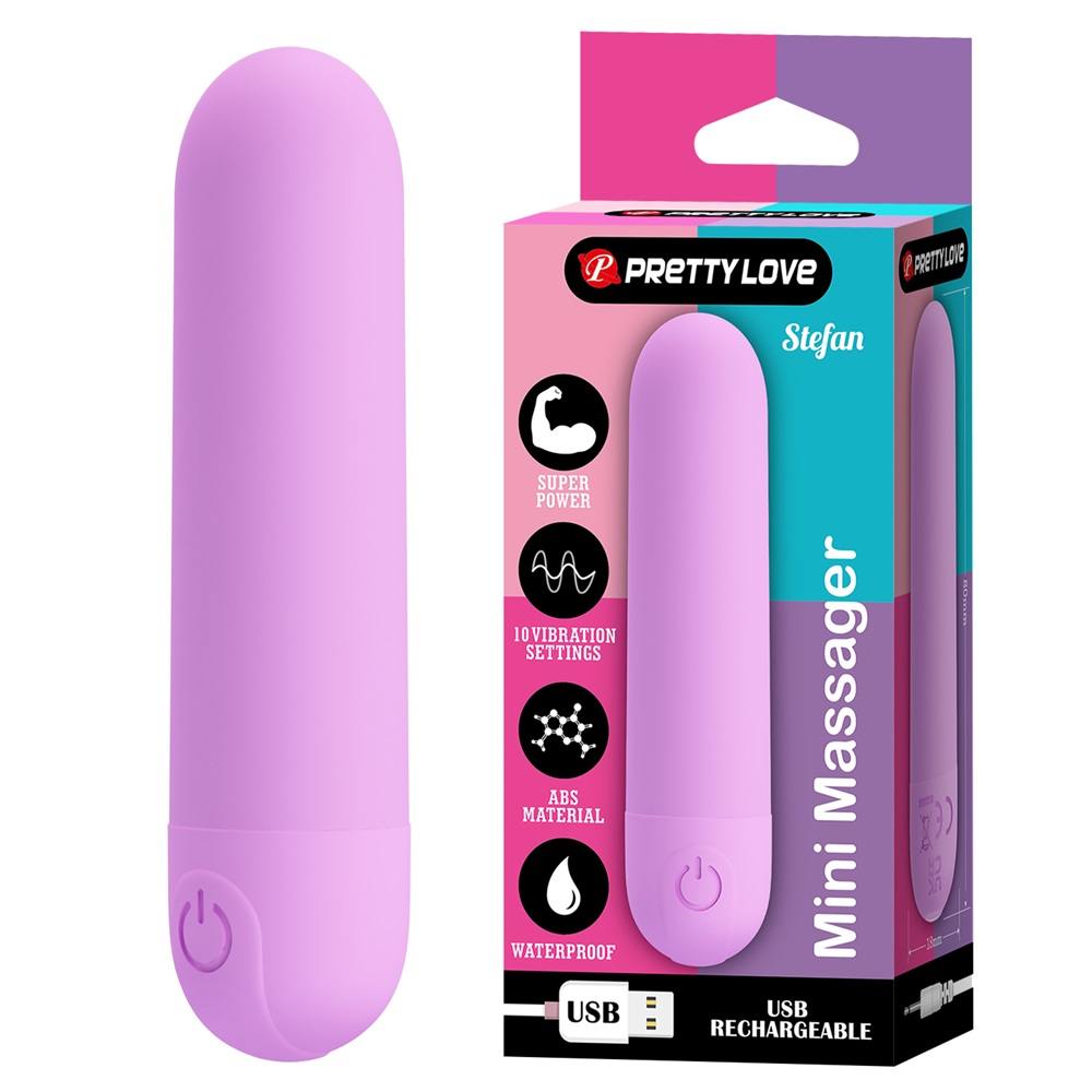 PRETTY LOVE STEFAN - 10 SPEED RECHARGEABLE BULLET VIOLET