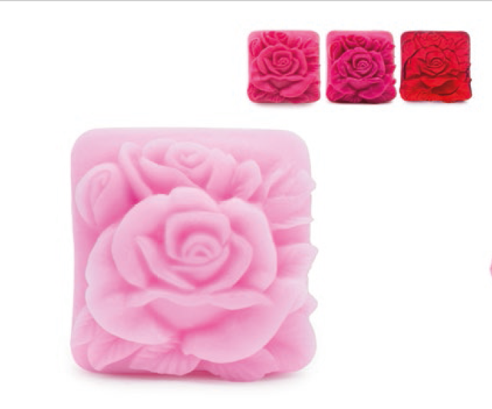 Biofresh Hand made glycerin soap "Rose" (SQUARE type 2/12 pcs in box/)