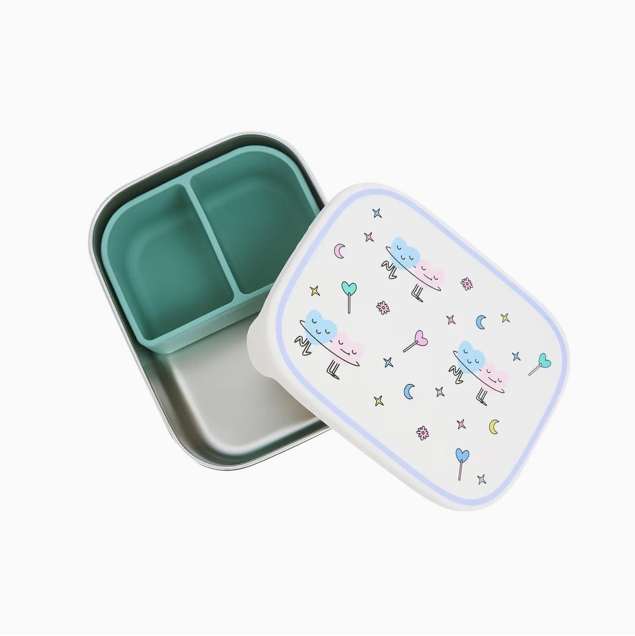 Stainless Steel Lunchbox with Compartments Dancing Hearts