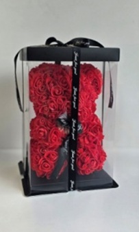 1 rose bear 25cm in a box